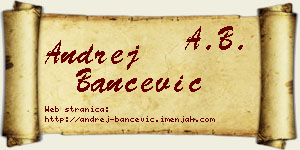 Andrej Bančević vizit kartica